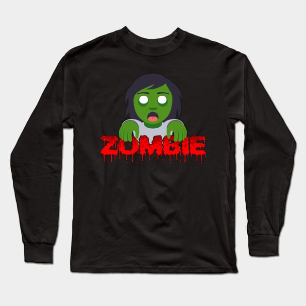 Zombie Sister Long Sleeve T-Shirt by RadStar